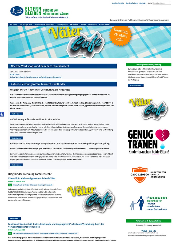 Barrierefreihe Website mit Blog und Marginalie