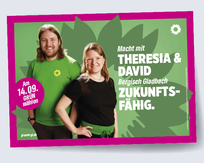 Großplakat für BÜNDNIS 90/DIE GRÜNEN Bergisch Gladbach