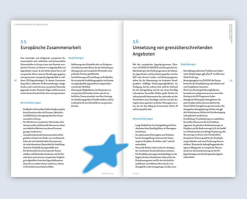 Editorial Design JUGEND für Europa