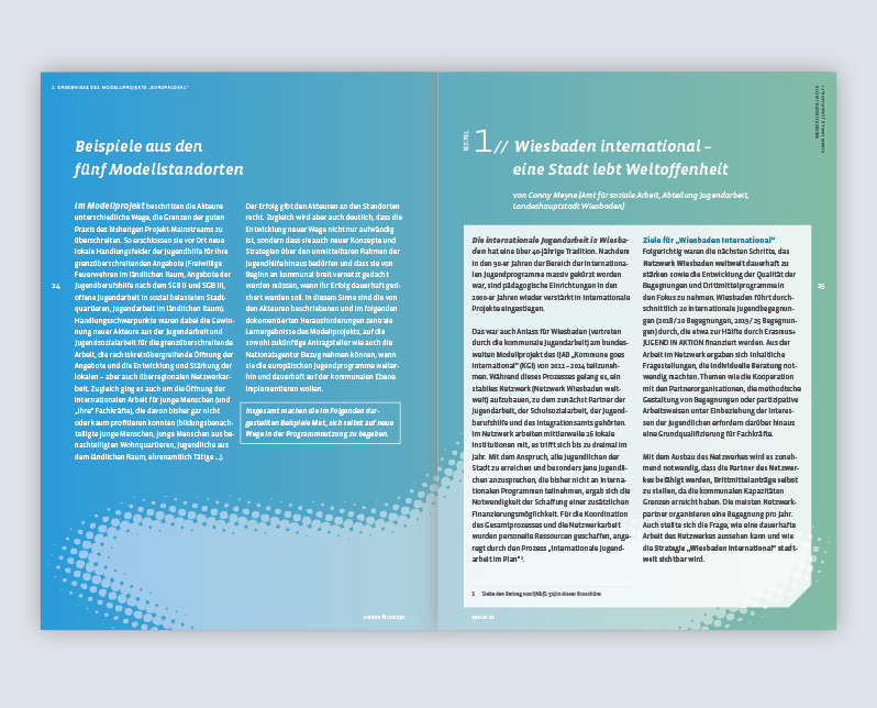 Editorial Design JUGEND für Europa