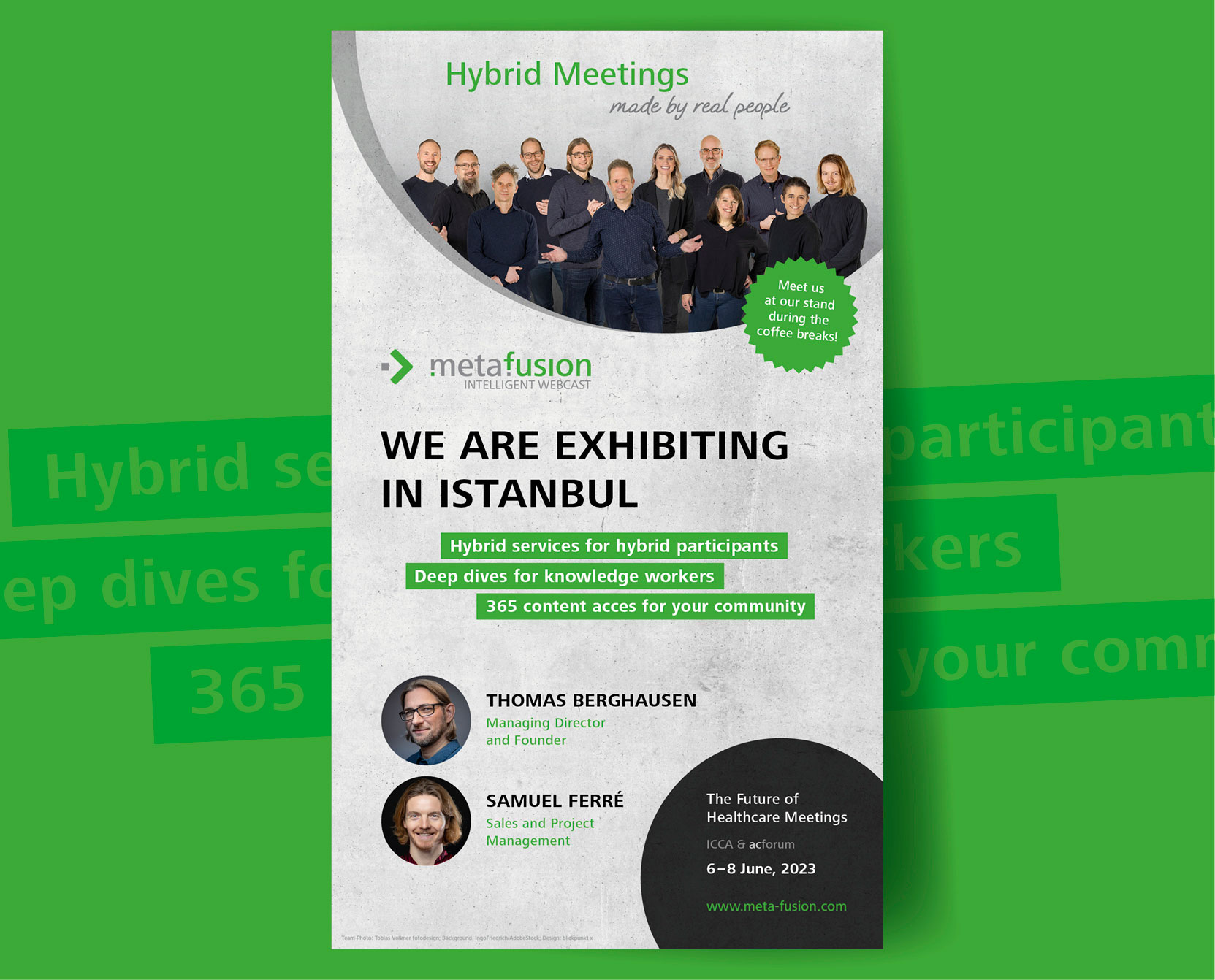 Gestaltung eines Einladungsflyers für die Messe „Future of Healthcare Meetings“ in Istanbul