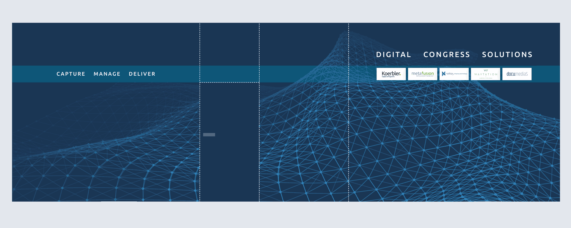 Entwurf für Theke und Messewand mit Abbildung einladend wirkender Mitarbeiter